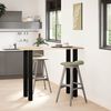 vidaXL Bar Table Legs 4 pcs Black 110-112 cm Steel