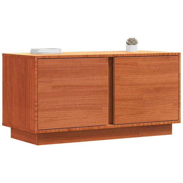 vidaXL TV Cabinet Wax Brown 80 x 35 x 40.5 cm Solid Pine Wood