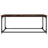 vidaXL Coffee Table Smoked Oak 102x50x40 cm Engineered Wood and Iron