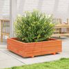 vidaXL Garden Planter Wax Brown 80x80x26.5 cm Solid Wood Pine