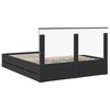 vidaXL Bed Frame with Headboard Black 160 x 200 cm Engineer Wood