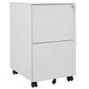 vidaXL Mobile File Cabinet Light Grey 39x45x67 cm Steel