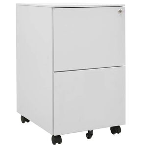 vidaXL Mobile File Cabinet Light Grey 39x45x67 cm Steel