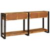 vidaXL Console Tables 2 pcs Brown 160 x 33 x 75 cm Solid Mango wood