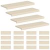 vidaXL Stair Tread 20 pcs 80 x 25 x 2 cm White Solid Oak Wood