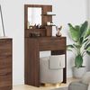 vidaXL Bedroom Dressing Tables with Shelf Brown Oak 80 x 39.6 x 135 cm