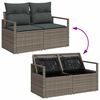 vidaXL Garden Sofa with Cushion 120 x 62 x 69 cm Poly Rattan