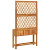 vidaXL Planter with Trellis and Shelf 100x32x185 cm Solid Wood Acacia