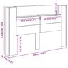 vidaXL Headboard Cabinet with LED White 160 x 16.5 x 103.5 cm