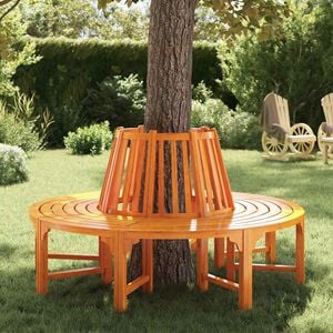 vidaXL Tree Bench &Oslash; 160 cm Wood