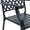 vidaXL 3 Piece Bistro Set Steel Black