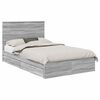 vidaXL Storage Bed Grey Sonoma 135 x 190 cm Engineered Wood