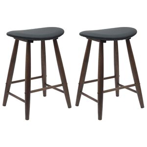 vidaXL Dining Chairs 2 pcs Solid Rubber Wood Light Brown