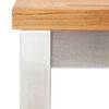 vidaXL Bar Table 160x60x105 cm Solid Acacia Wood and Stainless Steel