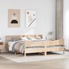 vidaXL Bed Frame with Headboard 180x200 cm Super King Solid Wood Pine