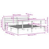 vidaXL Bed Frame without Mattress 180x200 cm Super King Solid Wood Pine