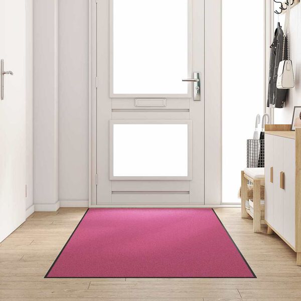 vidaXL Doormat Other Pink and Black 120 x 300 cm Polyamide and PVC