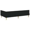 vidaXL Corner Bed Frame with Headboard Black 80 x 200 cm Fabric