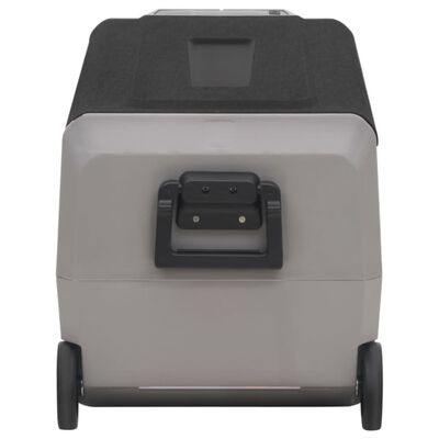 vidaXL Cool Box with Wheel and Handle Black & Grey 50 L PP & PE