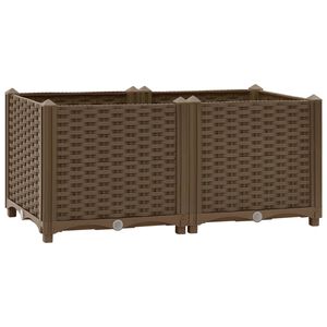 vidaXL Raised Bed | Brown | Polypropylene | Medium | Durable | Raised Bed
