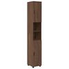 vidaXL Bathroom Furniture Set 4 pcs Brown Oak Engineered wood & Metal