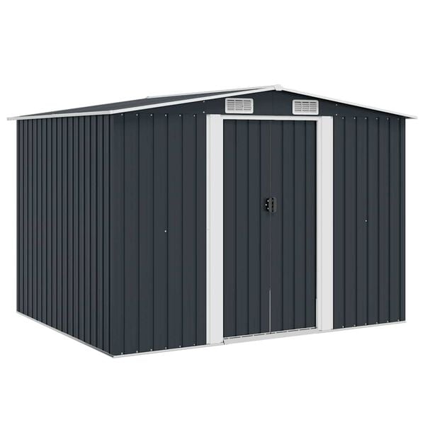 vidaXL Garden Storage Shed Anthracite Steel 257x205x178 cm