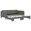 vidaXL Daybed with Trundle without Mattress Dark Grey 90x190 cm Single