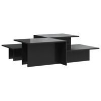 vidaXL Coffee Tables 2 pcs High Gloss Black Engineered Wood