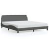 vidaXL Bed Frame "Dover" Dark Grey 180x200 cm Super King Fabric