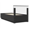 vidaXL Bed Frame with Headboard Black 90 x 200 cm Engineered Wood