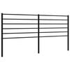 vidaXL Metal Replace Headboard Black 200 cm