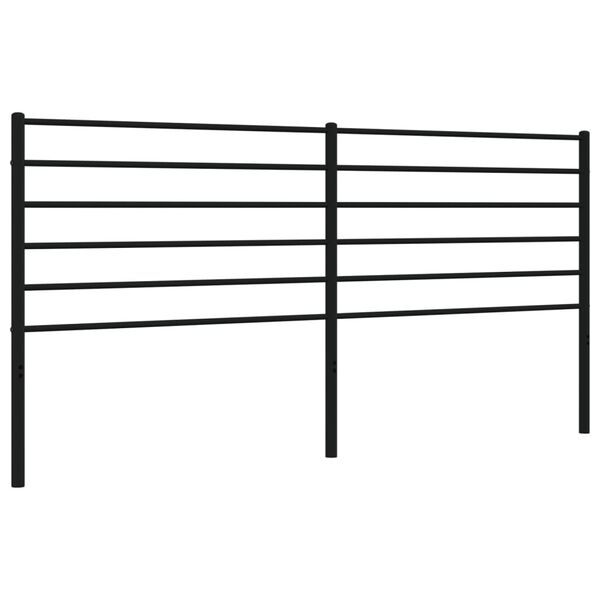 vidaXL Metal Replace Headboard Black 200 cm
