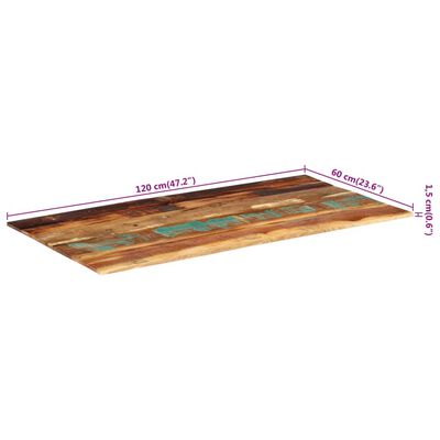 vidaXL Rectangular Table Top 60x120 cm 15-16 mm Solid Reclaimed Wood