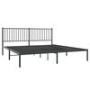 vidaXL Metal Bed Frame without Mattress with Headboard Black 183x213cm