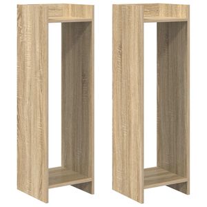 vidaXL Plant Stand Sonoma Oak 30 x 30 x 100 cm Engineered Wood