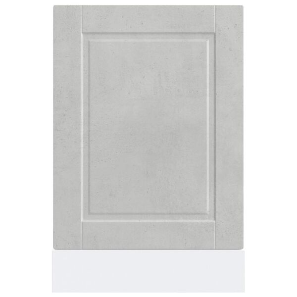 vidaXL Dishwasher Panel Porto Concrete Grey 45x1,5x67 cm Engineered Wood