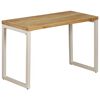 vidaXL Dining Table | Natural wood and white | Solid mango wood and steel