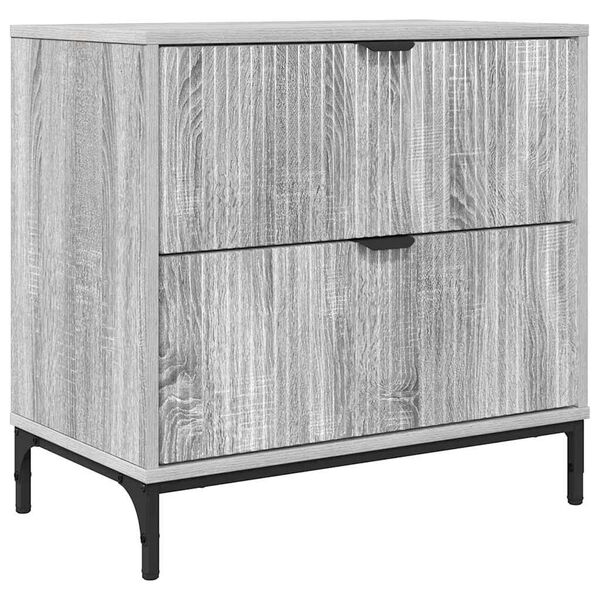 vidaXL Bedside Table Grey sonoma 63.5 x 36 x 61 cm Engineered wood