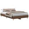 vidaXL Bed Frame No Mattress Brown Oak 140x190 cm Engineered Wood