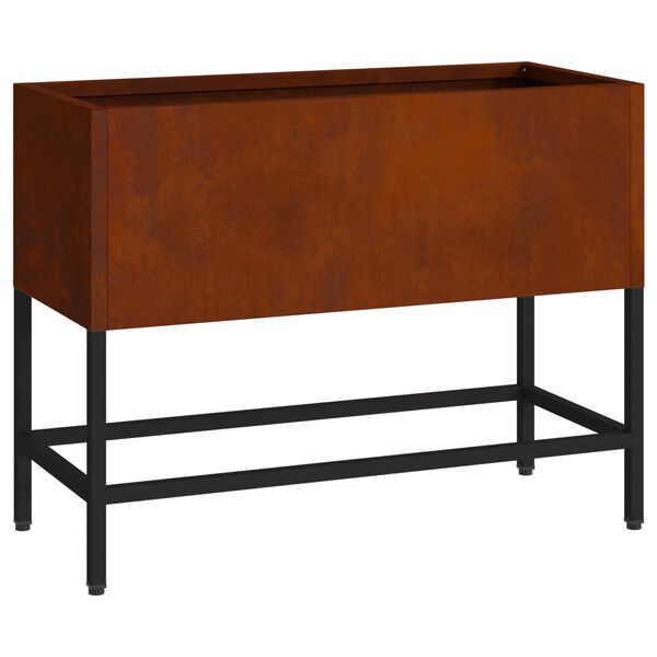 vidaXL Raised Garden Planter Rusty 60 x 26 x 45 cm Weathering Steel