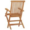 vidaXL Folding Garden Chairs 6 pcs Solid Teak Wood