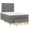 vidaXL Box Spring Bed with Mattress Dark Grey 120x200 cm Fabric
