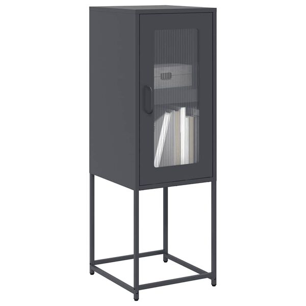 vidaXL Sideboard Anthracite 36x39x107 cm Cold-rolled Steel