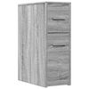 vidaXL Narrow Bathroom Cupboard with Wheels Grey Sonoma