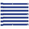 vidaXL Balcony Screen White and Blue 75x300 cm Oxford Fabric