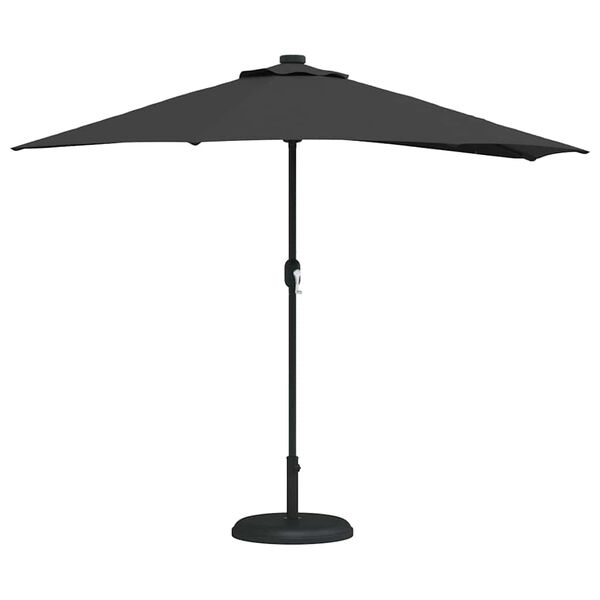 vidaXL Garden Parasol Black 294 x 150 x 224 cm Fabric