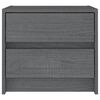 vidaXL Bedside Cabinet Grey 40x30.5x35.5 cm Solid Pine Wood