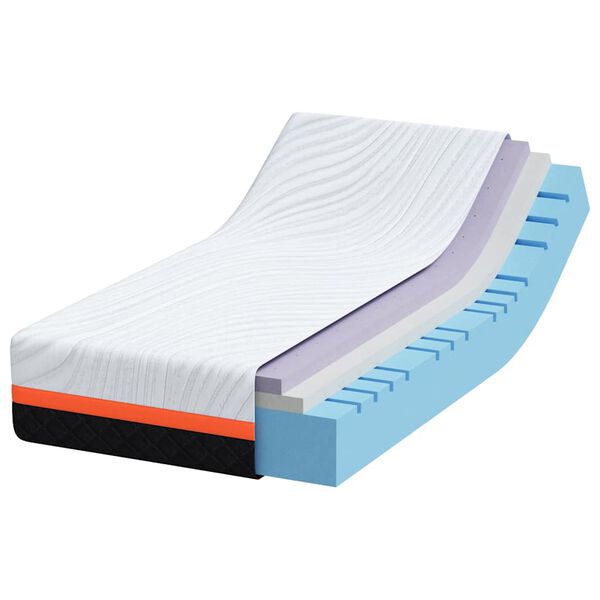 vidaXL Mattress White and Grey 80 x 160 cm Foam