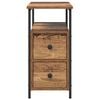 vidaXL Bedside Cabinet Old wood 30 x 60 x 60 cm Engineered wood