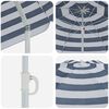 vidaXL Beach Parasol Blue and White 206 x 206 x 212 cm
